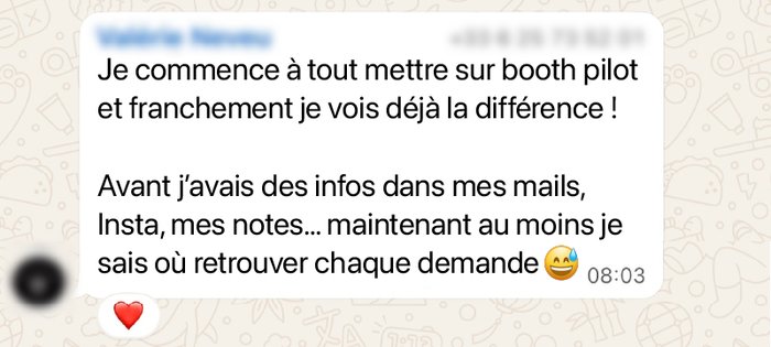Avis client BoothPilot